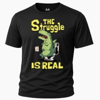 Funny Gift The Struggle Is Real Trex Gift Short Arm T Rex Funny Cooling Performance Crew T-Shirt