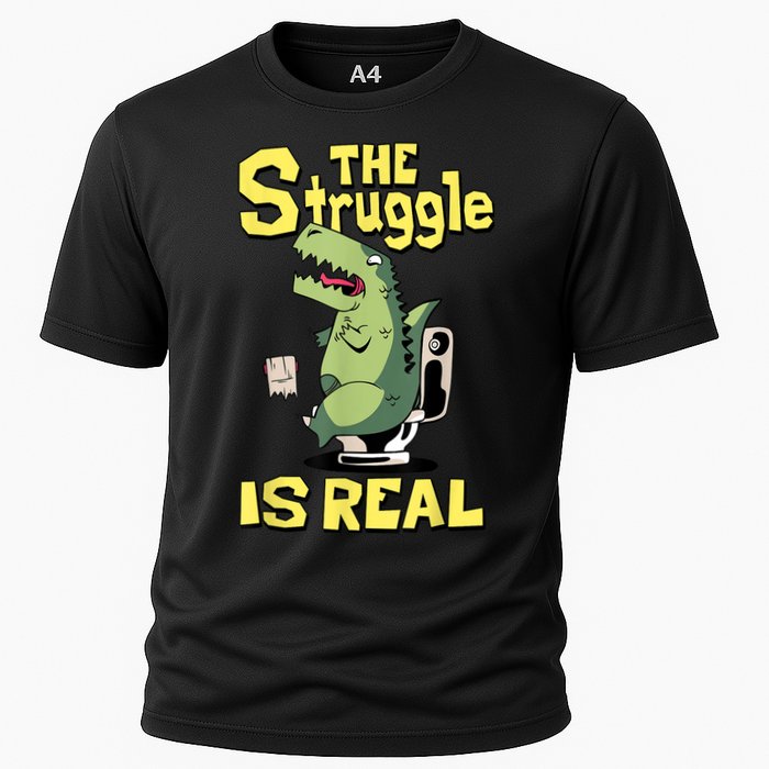 Funny Gift The Struggle Is Real Trex Gift Short Arm T Rex Funny Cooling Performance Crew T-Shirt