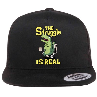 Funny Gift The Struggle Is Real Trex Gift Short Arm T Rex Funny Flatbill Hat