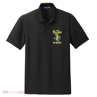 Funny Gift The Struggle Is Real Trex Gift Short Arm T Rex Funny Dry Zone Grid Polo