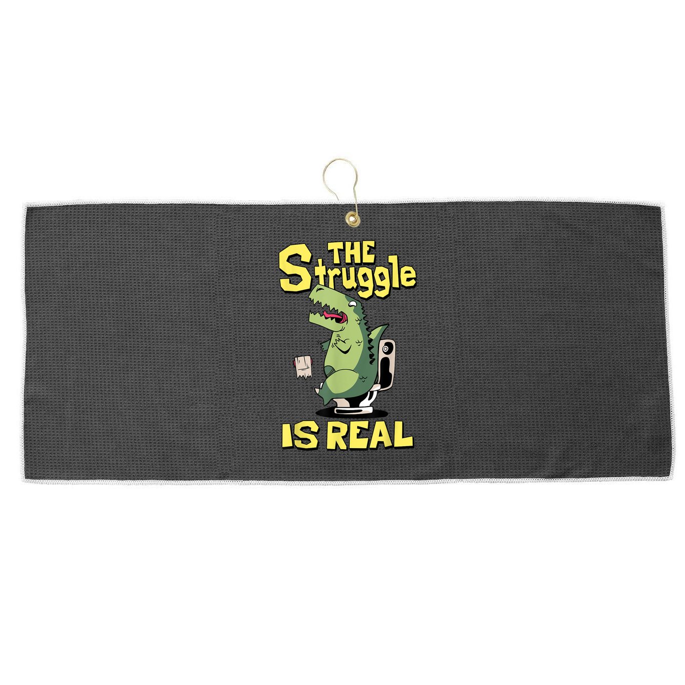Funny Gift The Struggle Is Real Trex Gift Short Arm T Rex Funny Large Microfiber Waffle Golf Towel