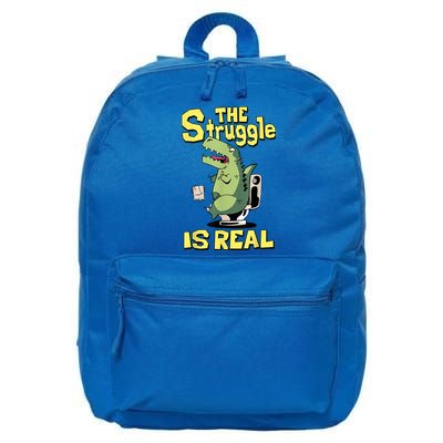 Funny Gift The Struggle Is Real Trex Gift Short Arm T Rex Funny 16 in Basic Backpack