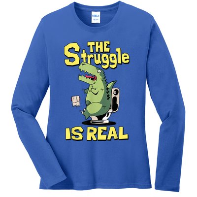 Funny Gift The Struggle Is Real Trex Gift Short Arm T Rex Funny Ladies Long Sleeve Shirt