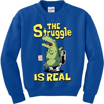 Funny Gift The Struggle Is Real Trex Gift Short Arm T Rex Funny Kids Sweatshirt