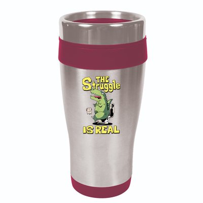Funny Gift The Struggle Is Real Trex Gift Short Arm T Rex Funny 16oz Travel Tumbler