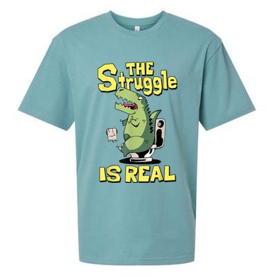 Funny Gift The Struggle Is Real Trex Gift Short Arm T Rex Funny Sueded Cloud Jersey T-Shirt