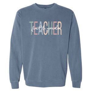 Fourth Grade Teacher Boho 4Th Grade Teacher Meaningful Gift Garment-Dyed Sweatshirt