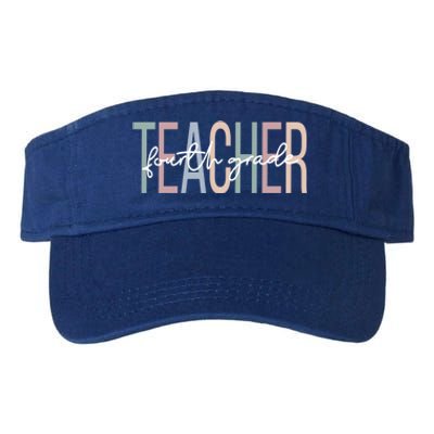 Fourth Grade Teacher Boho 4Th Grade Teacher Meaningful Gift Valucap Bio-Washed Visor