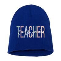 Fourth Grade Teacher Boho 4Th Grade Teacher Meaningful Gift Short Acrylic Beanie