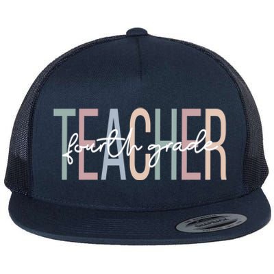 Fourth Grade Teacher Boho 4Th Grade Teacher Meaningful Gift Flat Bill Trucker Hat