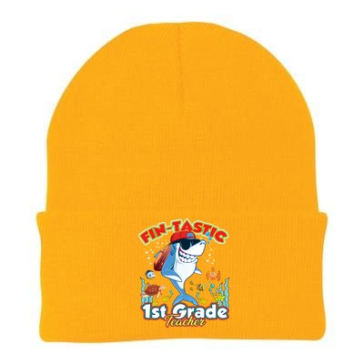 First Grade Teacher Shark Meaningful Gift Knit Cap Winter Beanie