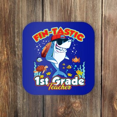 First Grade Teacher Shark Meaningful Gift Coaster