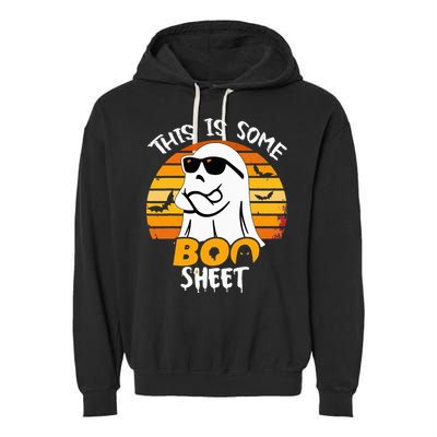 Funny Ghost This Is Some Boo Sheet horror Halloween Costume Garment-Dyed Fleece Hoodie
