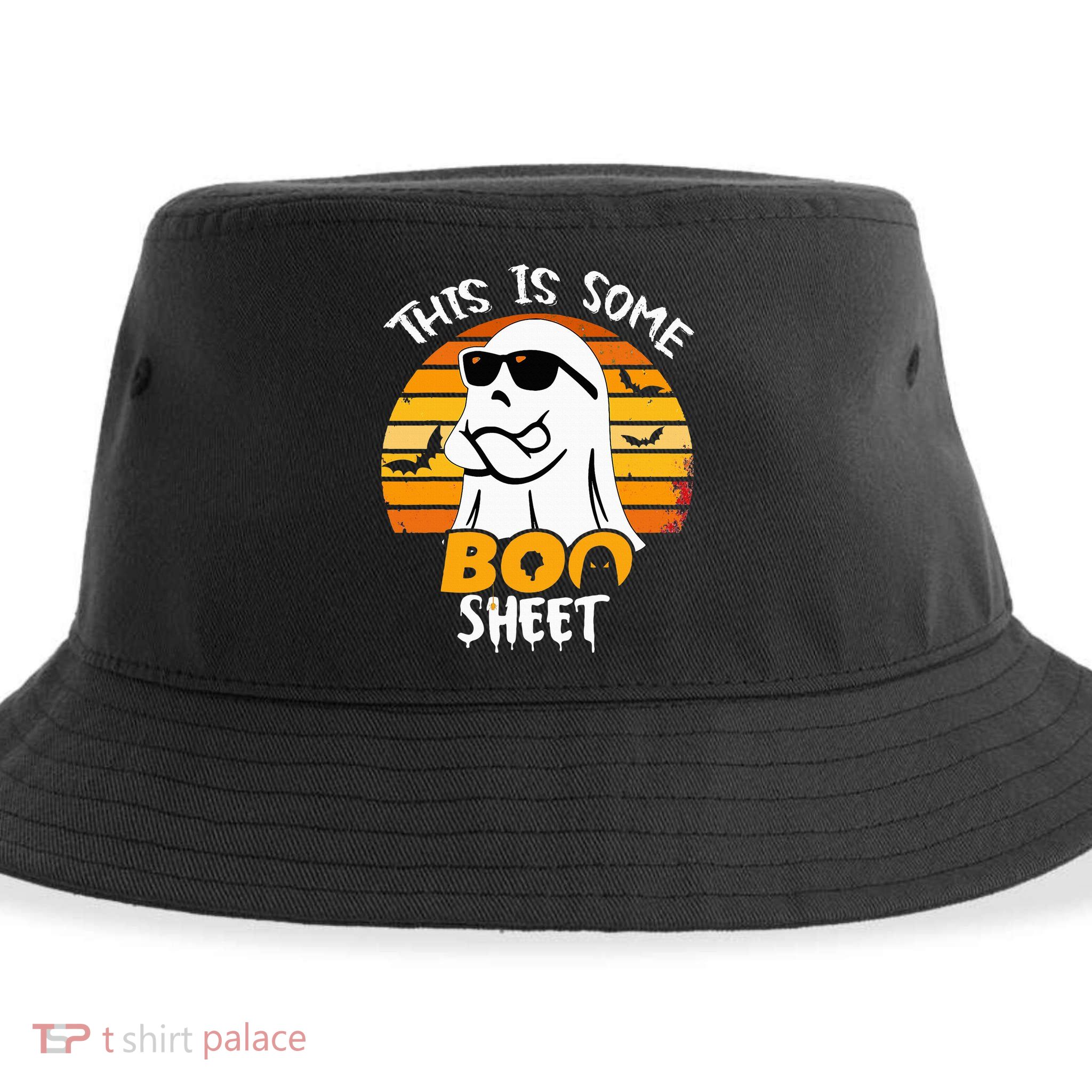 Funny Ghost This Is Some Boo Sheet horror Halloween Costume Sustainable Bucket Hat