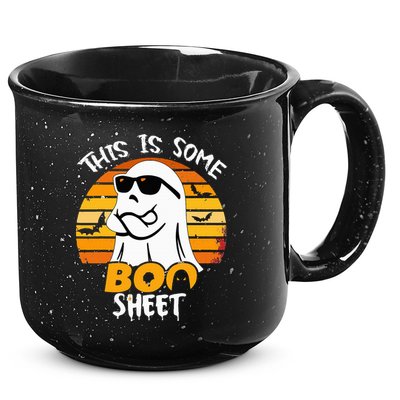 Funny Ghost This Is Some Boo Sheet horror Halloween Costume 15oz Campfire Ceramic Mug