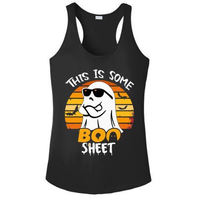 Funny Ghost This Is Some Boo Sheet horror Halloween Costume Ladies PosiCharge Competitor Racerback Tank
