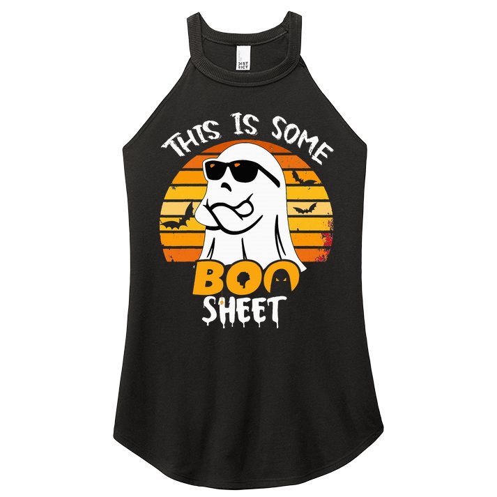 Funny Ghost This Is Some Boo Sheet horror Halloween Costume Women's Perfect Tri Rocker Tank