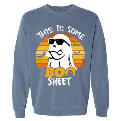 Funny Ghost This Is Some Boo Sheet horror Halloween Costume Garment-Dyed Sweatshirt