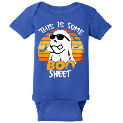Funny Ghost This Is Some Boo Sheet horror Halloween Costume Baby Bodysuit