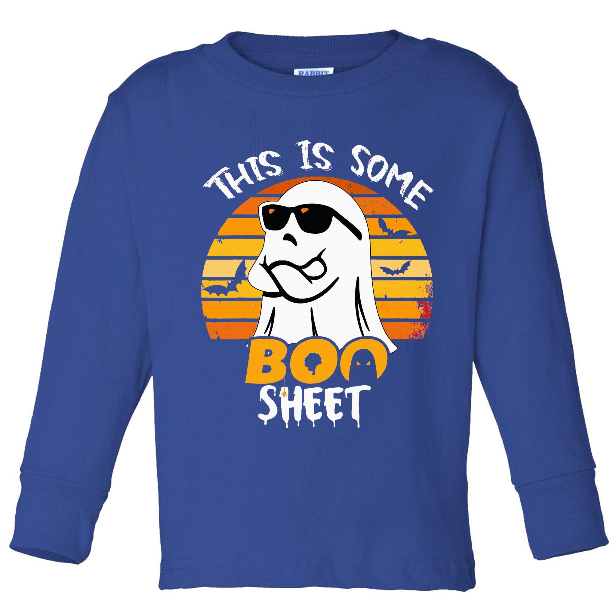 Funny Ghost This Is Some Boo Sheet horror Halloween Costume Toddler Long Sleeve Shirt