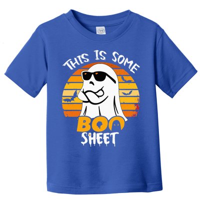 Funny Ghost This Is Some Boo Sheet horror Halloween Costume Toddler T-Shirt