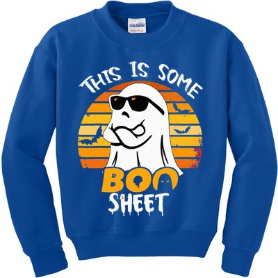 Funny Ghost This Is Some Boo Sheet horror Halloween Costume Kids Sweatshirt