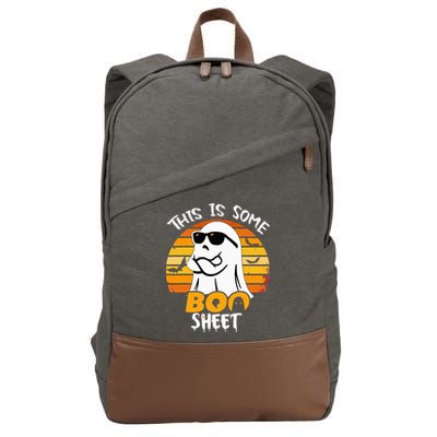 Funny Ghost This Is Some Boo Sheet horror Halloween Costume Cotton Canvas Backpack