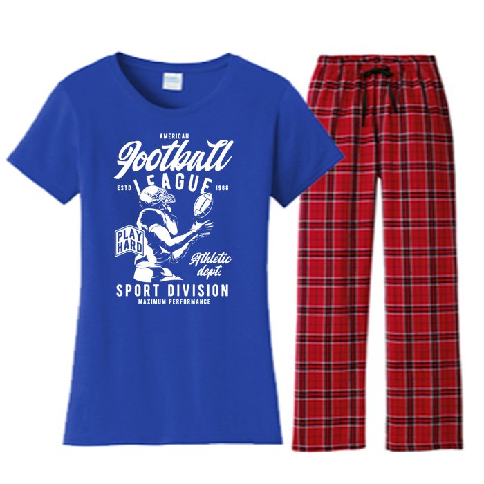 Football Gift Team College Coach Gift Women's Flannel Pajama Set