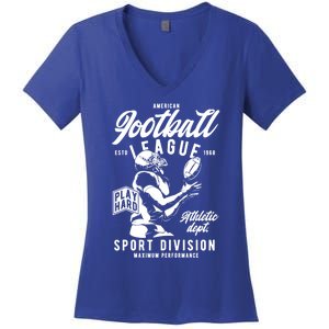 Football Gift Team College Coach Gift Women's V-Neck T-Shirt