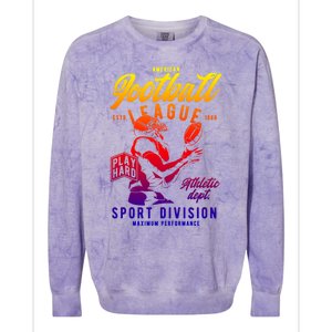 Football Gift Team College Coach Gift Colorblast Crewneck Sweatshirt