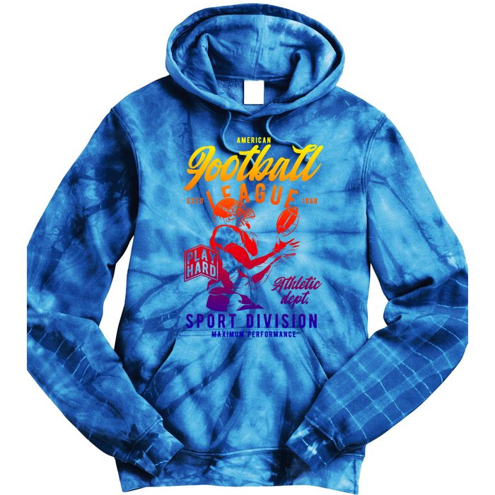 Football Gift Team College Coach Gift Tie Dye Hoodie