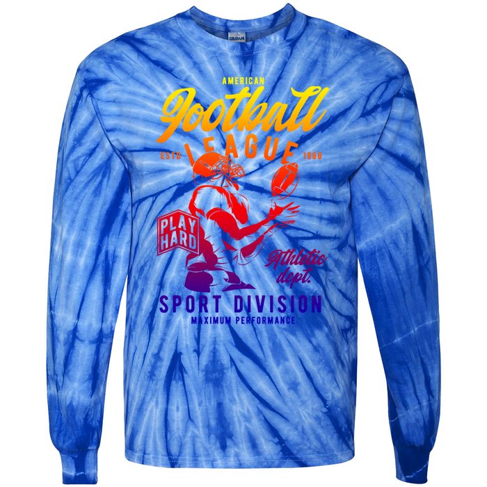 Football Gift Team College Coach Gift Tie-Dye Long Sleeve Shirt