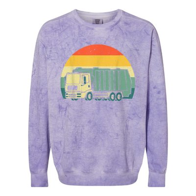 Funny Garbage Truck Design For Kids Trash Truck Colorblast Crewneck Sweatshirt