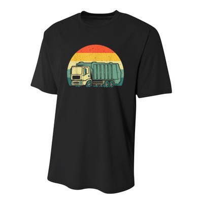 Funny Garbage Truck Design For Kids Trash Truck Youth Performance Sprint T-Shirt