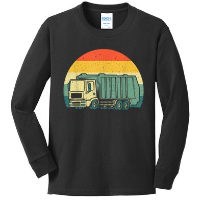 Funny Garbage Truck Design For Kids Trash Truck Kids Long Sleeve Shirt