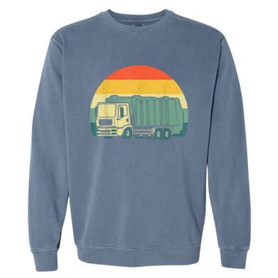 Funny Garbage Truck Design For Kids Trash Truck Garment-Dyed Sweatshirt