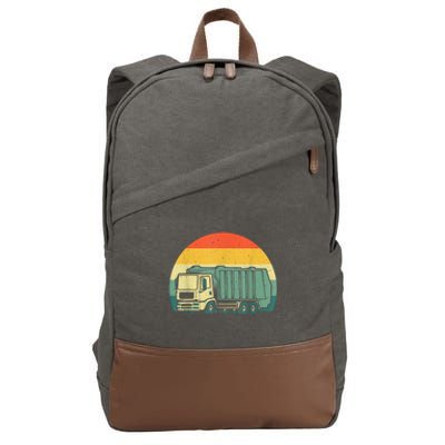 Funny Garbage Truck Design For Kids Trash Truck Cotton Canvas Backpack