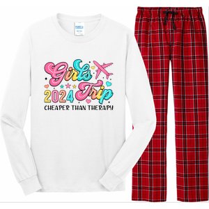 Funny Girl Trip 2024 Cheaper Thsn Therapy Long Sleeve Pajama Set