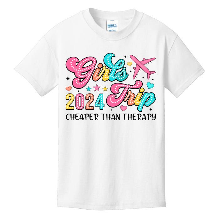 Funny Girl Trip 2024 Cheaper Thsn Therapy Kids T-Shirt