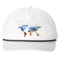 Funny Geography Teacher Earth Day Design Is Where It's At Snapback Five-Panel Rope Hat