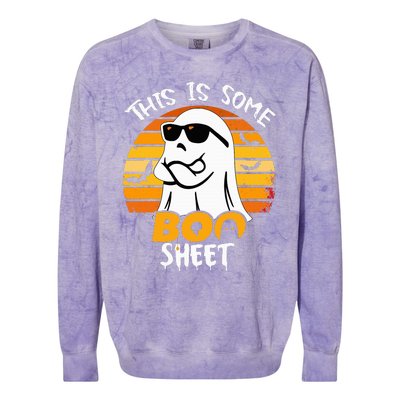 Funny Ghost This Is Some Boo Sheet Horror Halloween Costume Colorblast Crewneck Sweatshirt