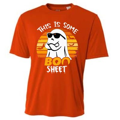 Funny Ghost This Is Some Boo Sheet Horror Halloween Costume Cooling Performance Crew T-Shirt