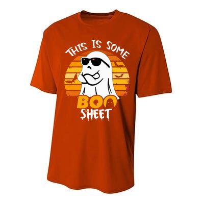 Funny Ghost This Is Some Boo Sheet Horror Halloween Costume Performance Sprint T-Shirt