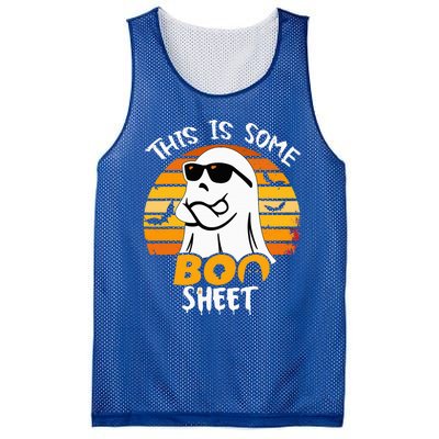 Funny Ghost This Is Some Boo Sheet Horror Halloween Costume Mesh Reversible Basketball Jersey Tank