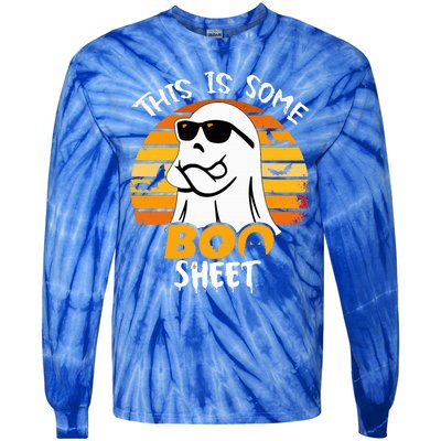 Funny Ghost This Is Some Boo Sheet Horror Halloween Costume Tie-Dye Long Sleeve Shirt