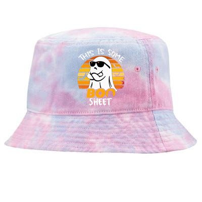 Funny Ghost This Is Some Boo Sheet Horror Halloween Costume Tie-Dyed Bucket Hat