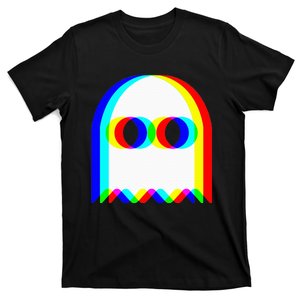 Funny Ghost Trippy Vaporwave Halloween Techno Rave Edm Party T-Shirt