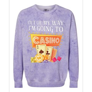 Funny Going To The Casino Design For Card Game Lovers Colorblast Crewneck Sweatshirt