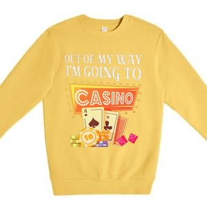 Funny Going To The Casino Design For Card Game Lovers Premium Crewneck Sweatshirt