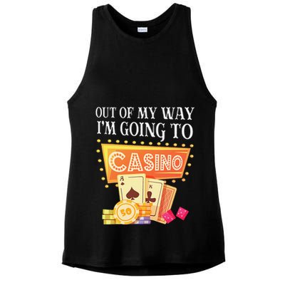 Funny Going To The Casino Design For Card Game Lovers Ladies PosiCharge Tri-Blend Wicking Tank